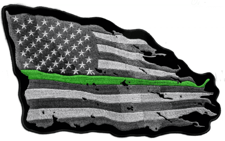 The Thin Green Line DON'T TREAD ON ME America flag 3D PVC Patch Snake St2 